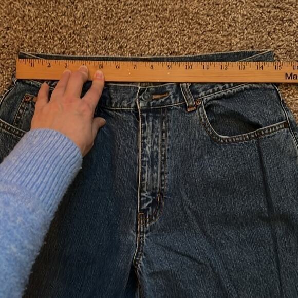 Eddie Bauer Capri blue jeans cotton denim straight leg pants size 10 - Picture 10 of 11